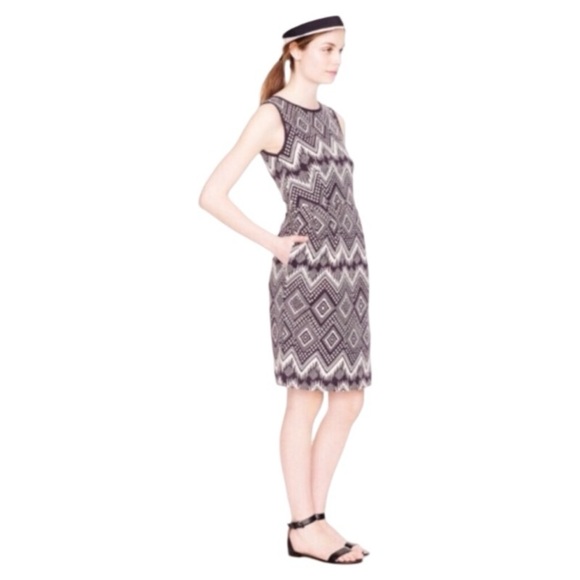EUC J. Crew Diamond Ikat Pattern Dress - Picture 3 of 11